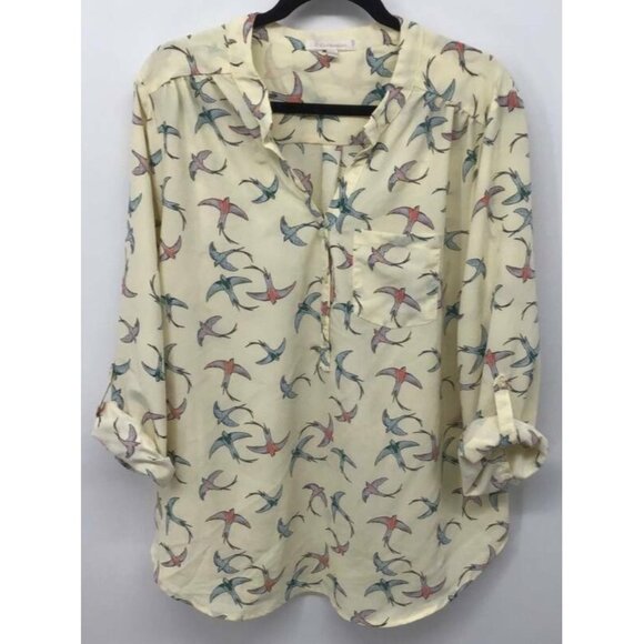G Collection Top Plus 2X Yellow Birds Tunic New - Picture 1 of 6